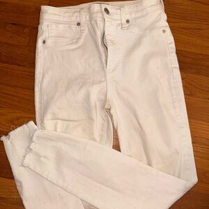 Abercrombie & Fitch Women's Cream Ankle Jeans